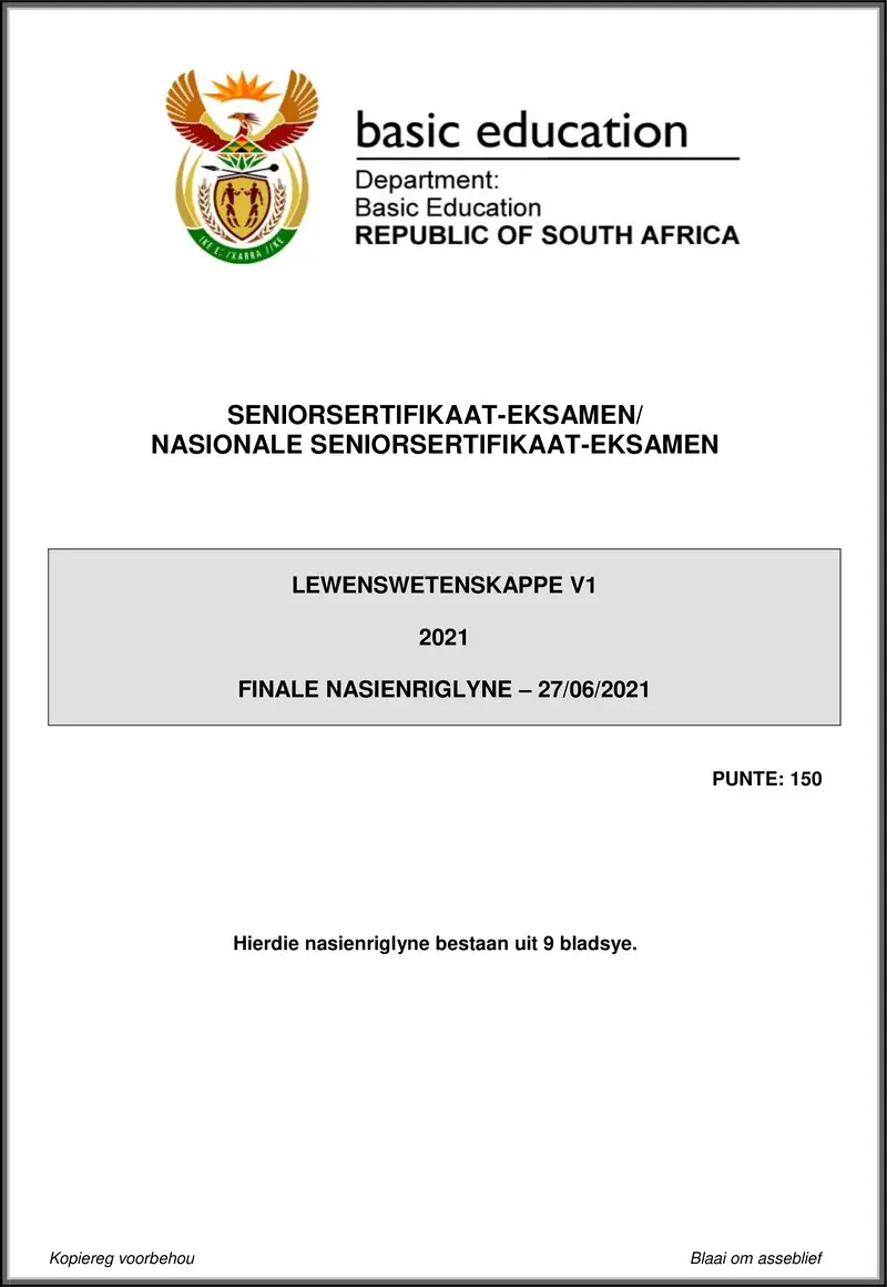Grade 12 Life Sciences past paper 2021 – life sciences p1 may june 2021 mg afr gr12