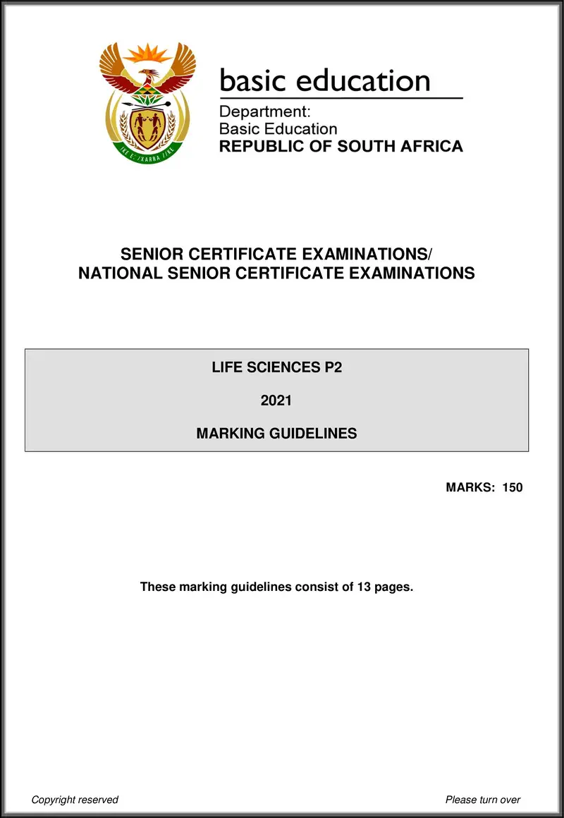 Grade 12 Life Sciences past paper 2021 – life sciences p2 may june 2021 mg eng gr12