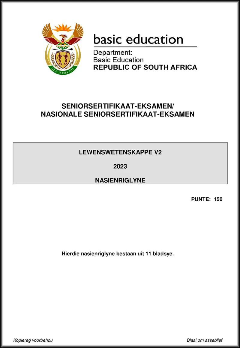 Grade 12 Life Sciences past paper 2023 – life sciences p2 may june 2023 mg afr gr12