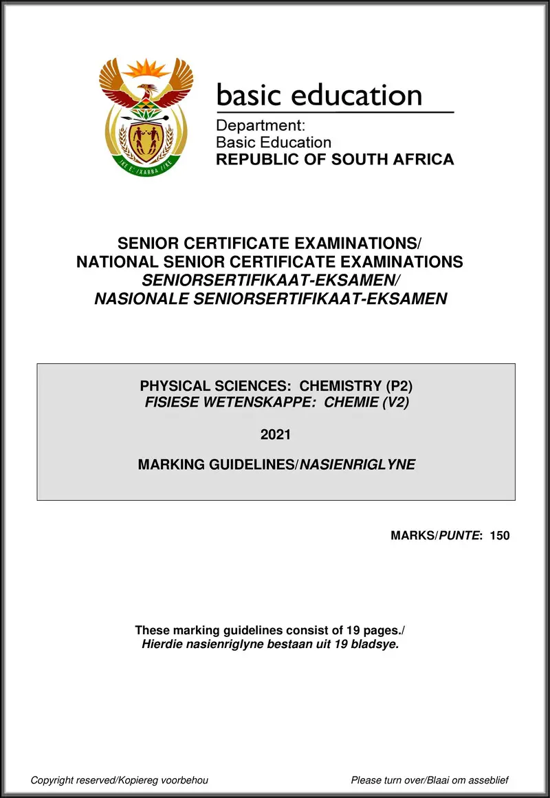 Grade 12 Physical Sciences past paper 2021 – physical sciences p2 may june 2021 mg afr eng gr12