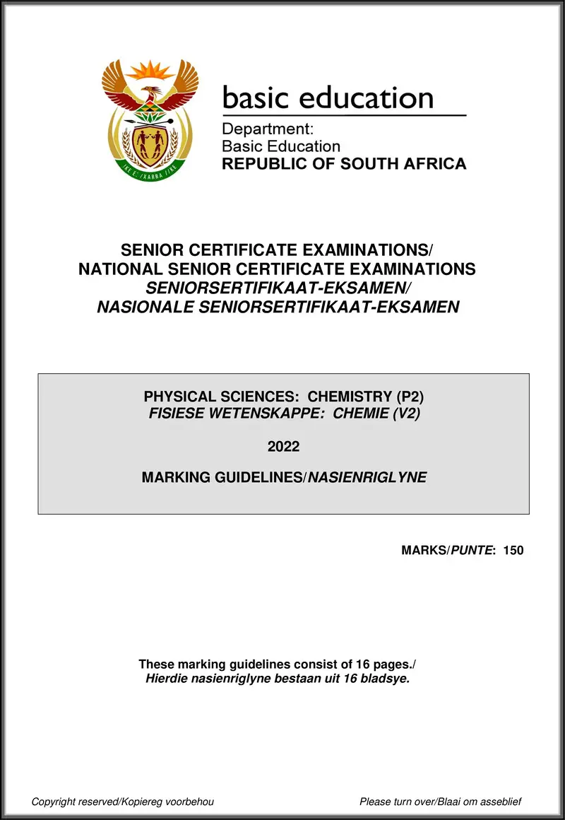 Grade 12 Physical Sciences past paper 2022 – physical sciences p2 may june 2022 mg afr eng gr12