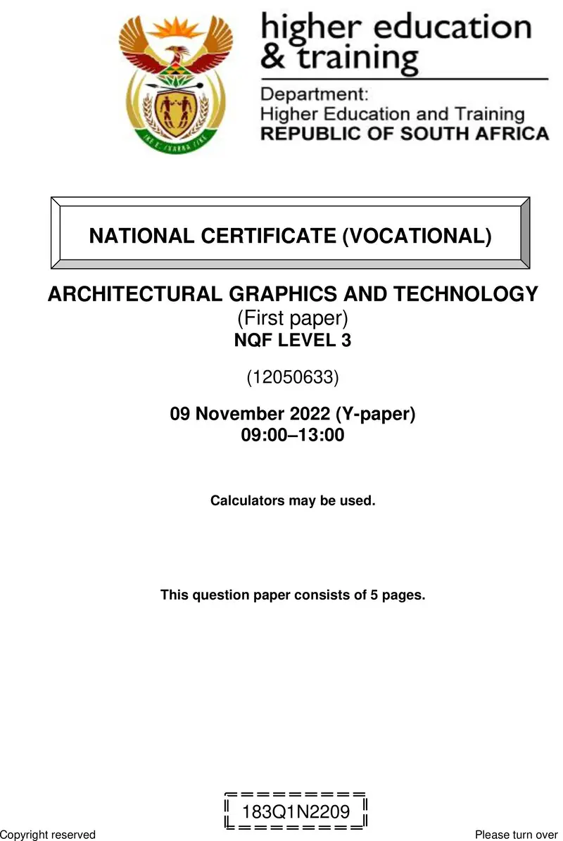 Architectural Graphics And Technology L3 P1 QP Nov 2022 preview