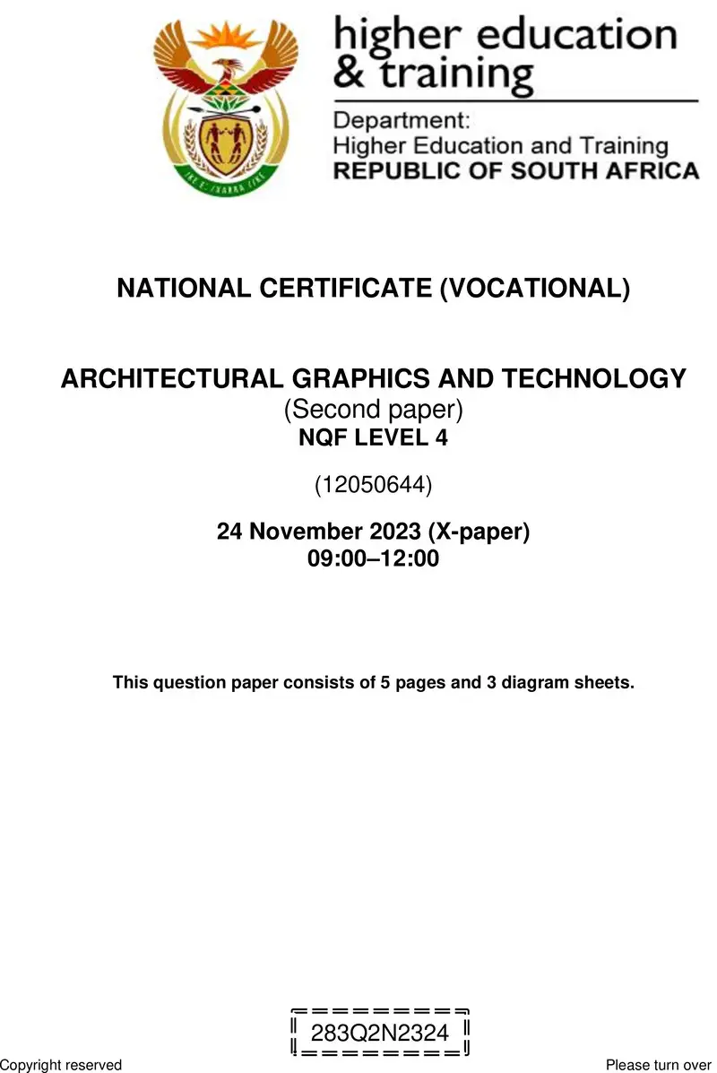 Architectural Graphics And Technology L4 P2 QP Nov 2023 preview