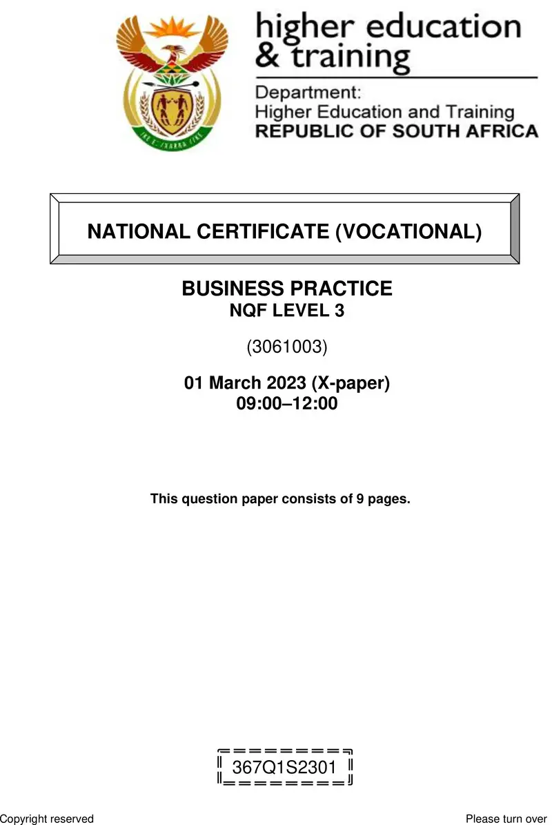 Business Practice L3 QP Feb 2023 preview