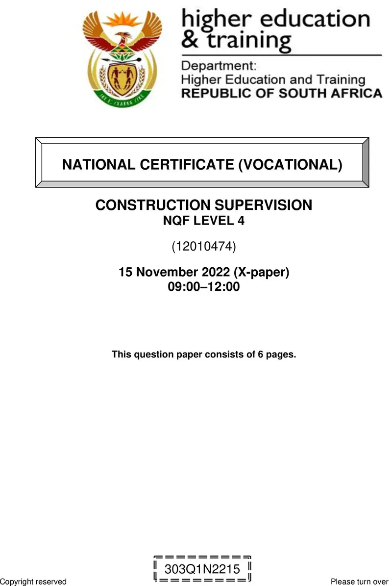 Construction Supervision L4 QP Nov 2022 preview