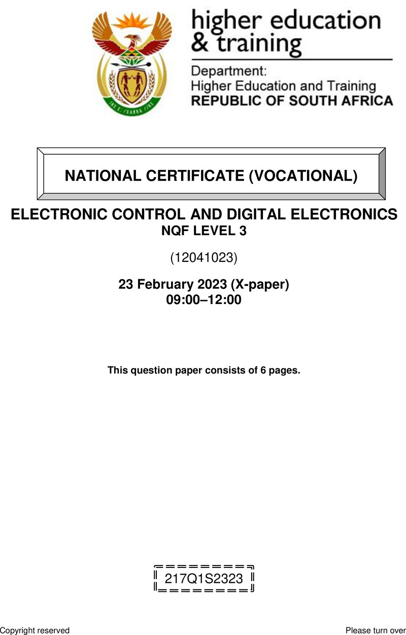 Electronic Control And Digital Electronics L3 QP Feb 2023 preview