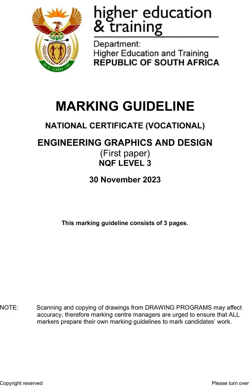 Engineering Graphics And Design L3 P1 MEMO Nov 23 preview