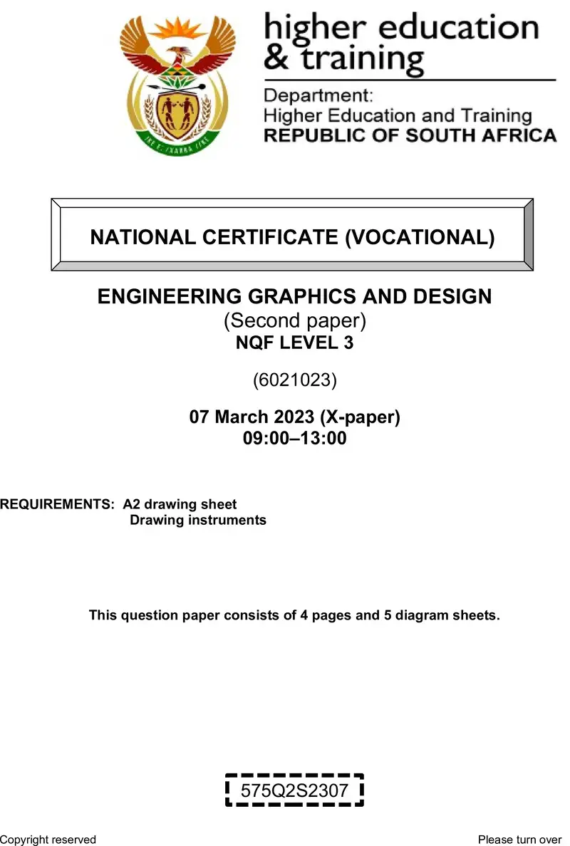 Engineering Graphics And Design L3 P2 QP Supp Feb 2023 preview