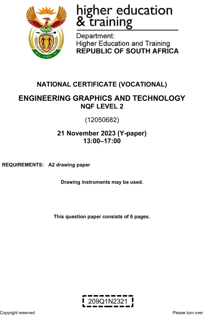 Engineering Graphics And Technology L2 QP Nov 2023 Watson preview