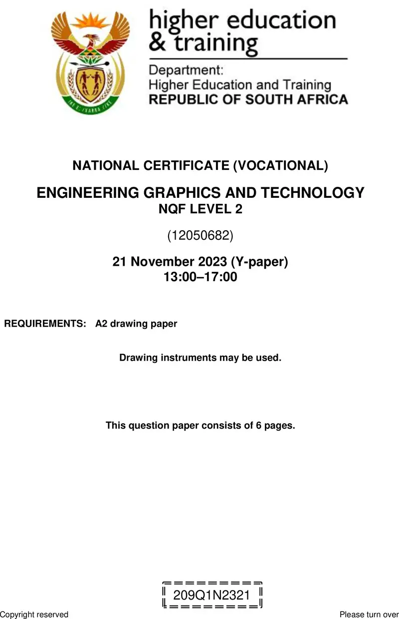Engineering Graphics And Technology L2 QP Nov 2023 preview