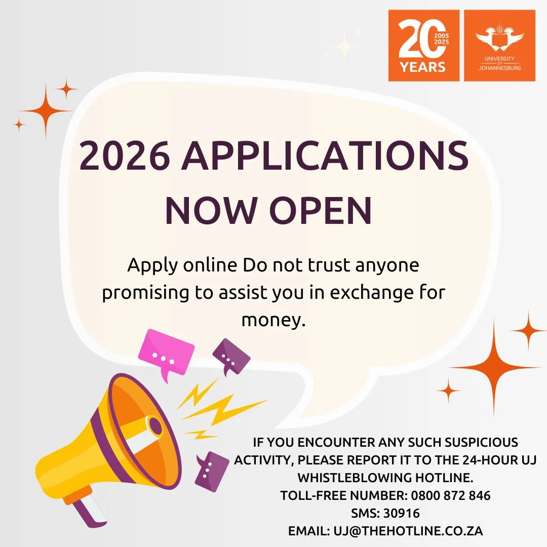 University of Johannesburg (UJ) 2026 Applications Are Now Open